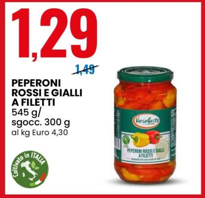 PEPERONI ROSSI E GIALLI A FILETTI