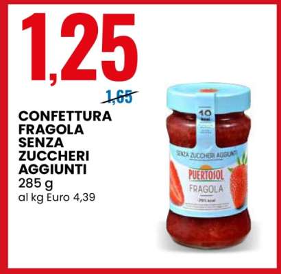 CONFETTURA FRAGOLA SENZA ZUCCHERI AGGIUNTI