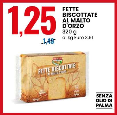 FETTE BISCOTTATE AL MALTO D'ORZO