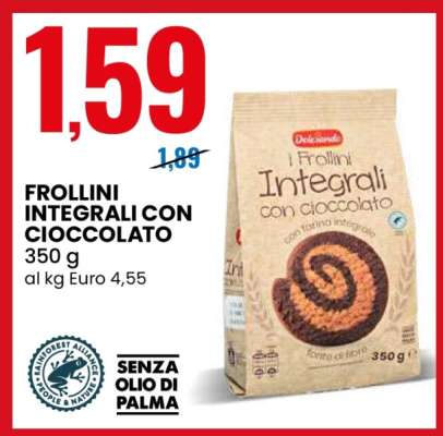 FROLLINI INTEGRALI CON CIOCCOLATO