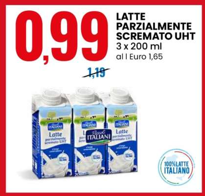 Latte parzialmente scremato UHT