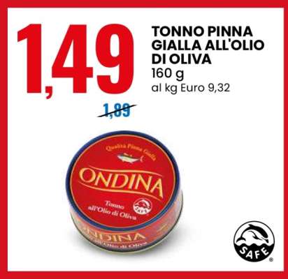 TONNO PINNA GIALLA ALL'OLIO DI OLIVA
