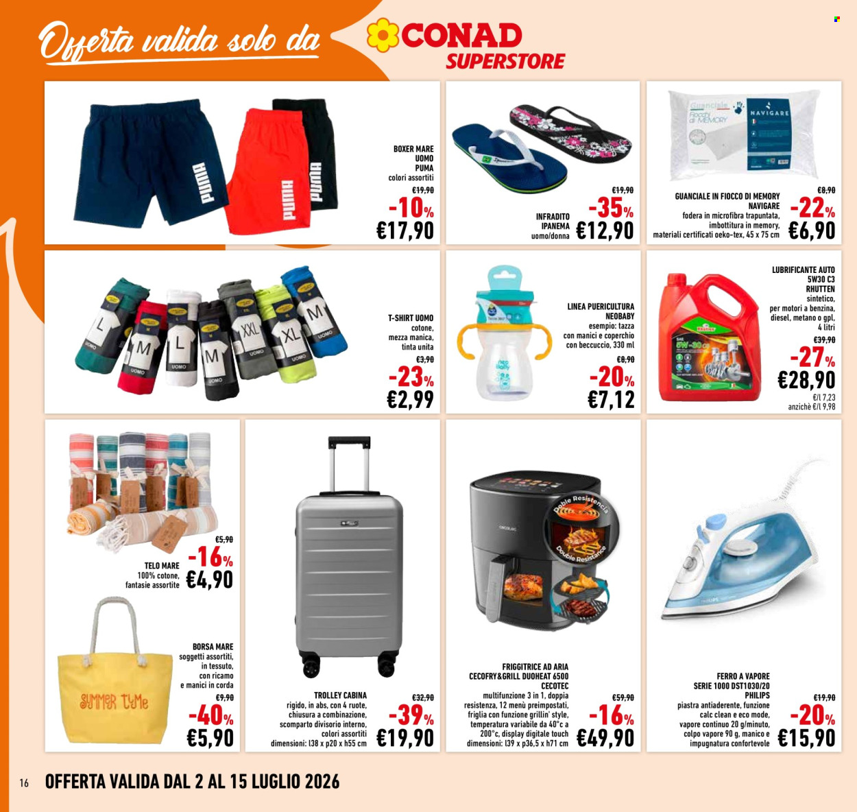 Volantino Conad Superstore - 2/7/2026 - 12/7/2026. Pagina 16