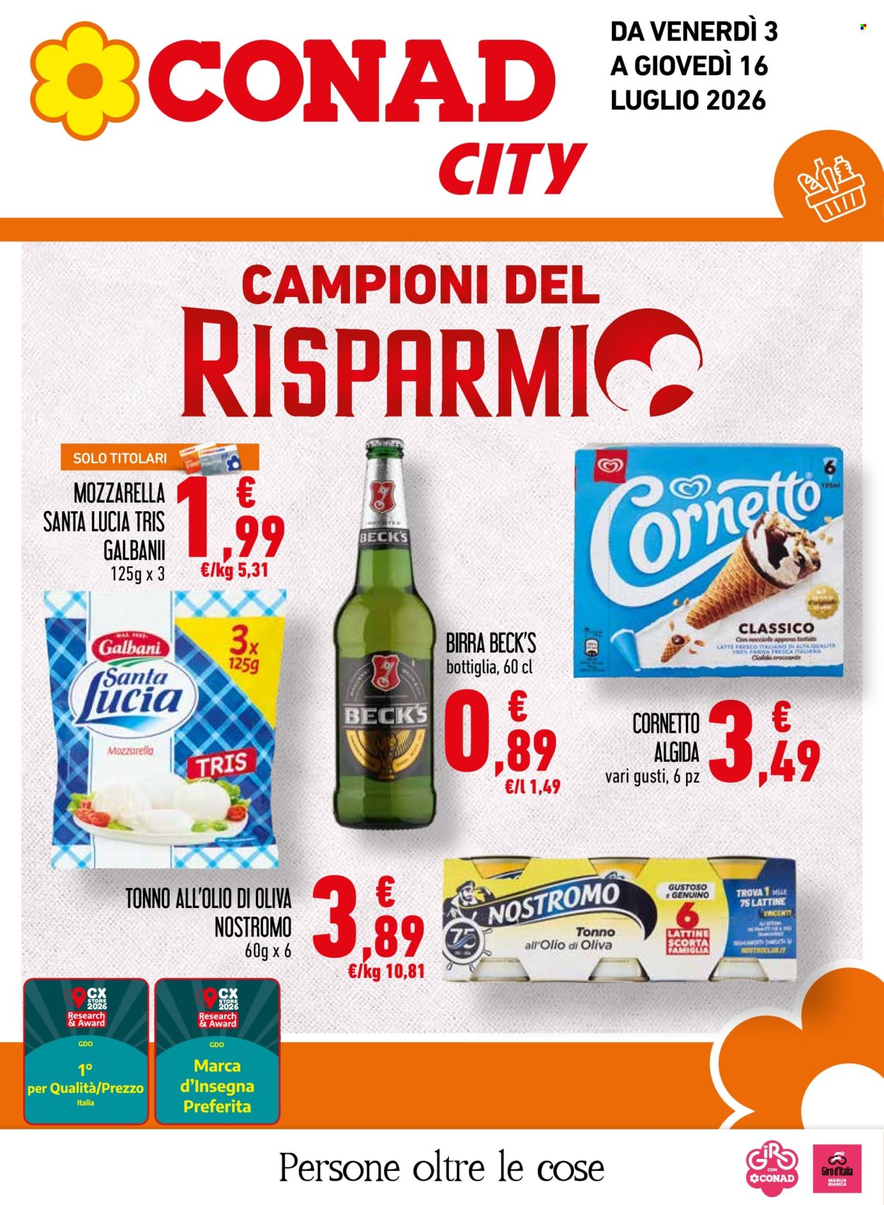 Volantino Conad City - 3/7/2026 - 16/7/2026. Pagina 1