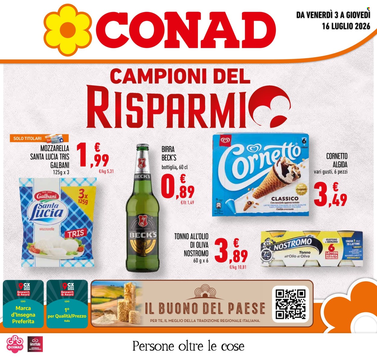 Volantino Conad - 3/7/2026 - 16/7/2026. Pagina 1