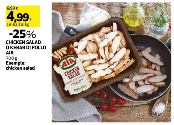 CHICKEN SALAD O KEBAB DI POLLO AIA