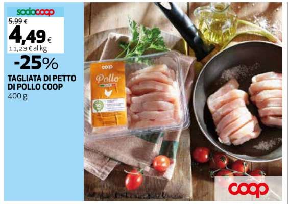 TAGLIATA DI PETTO DI POLLO COOP