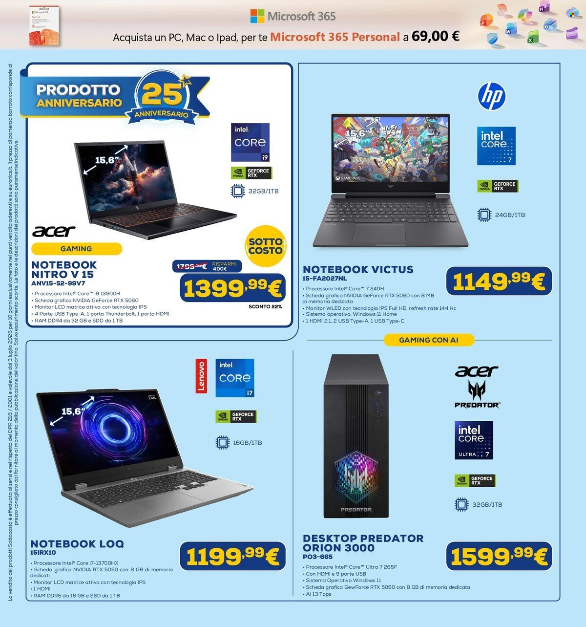 Volantino Euronics - 3/7/2026 - 15/7/2026. Pagina 21