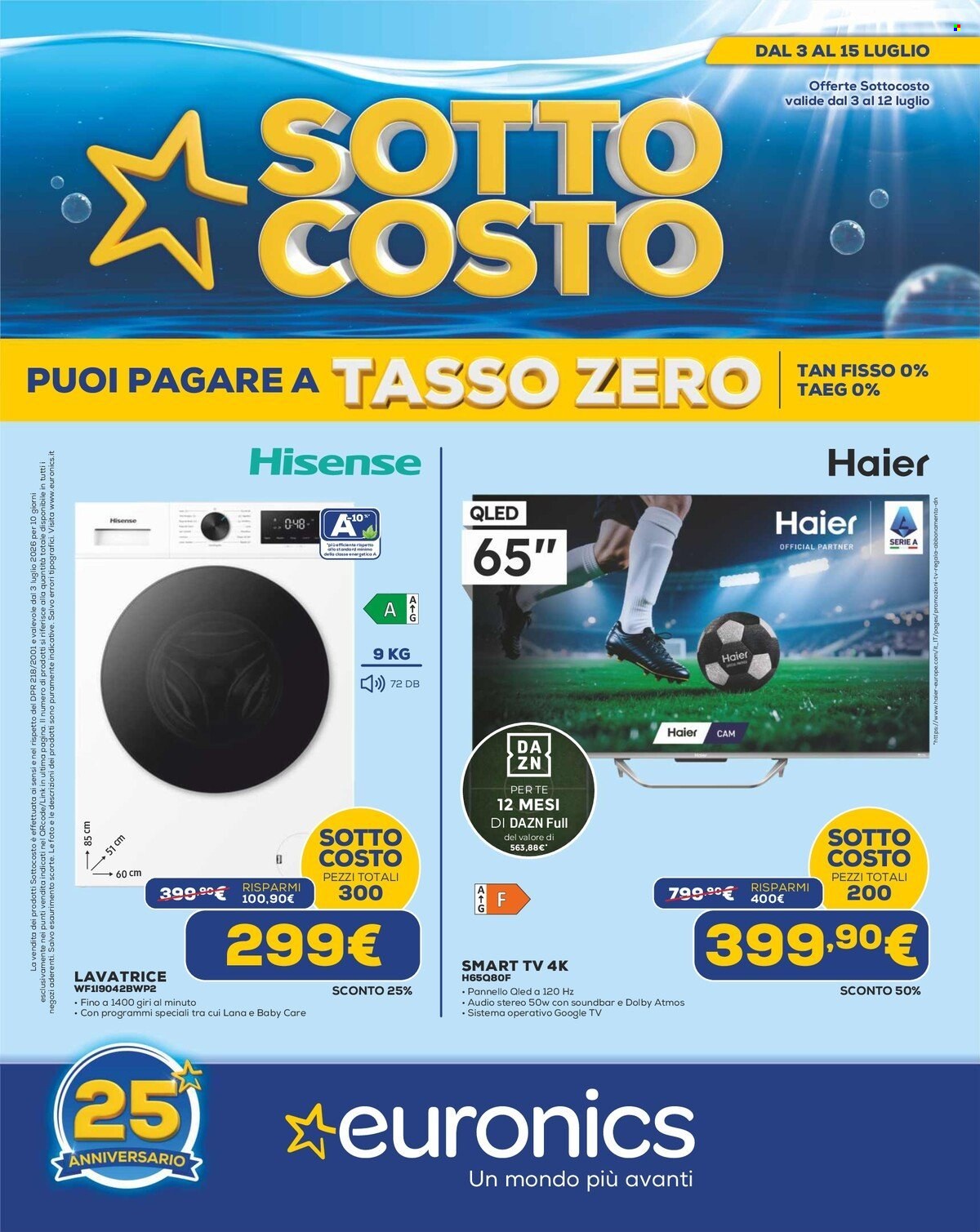 Volantino Euronics - 3/7/2026 - 15/7/2026. Pagina 1