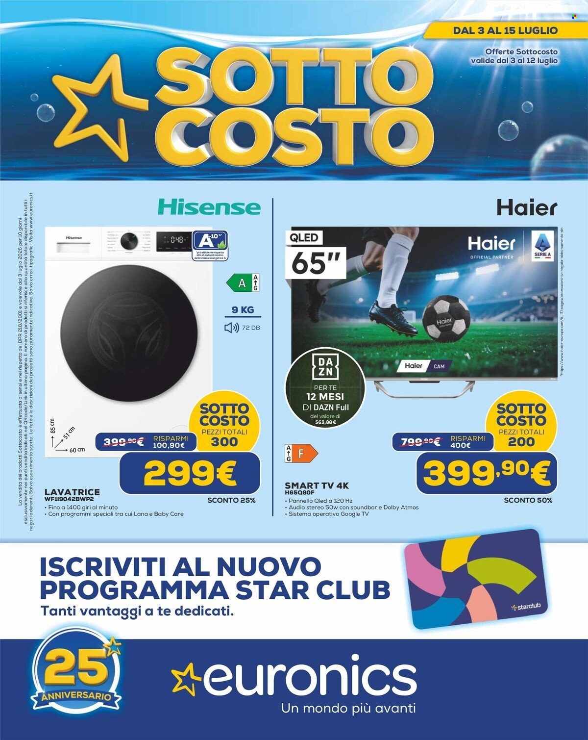 Volantino Euronics - 3/7/2026 - 15/7/2026. Pagina 1
