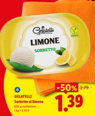 Gelatelli Sorbetto al limone