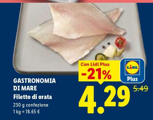 Gastronomia di Mare Filetto di orata