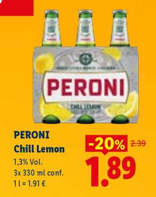 Peroni Chill Lemon