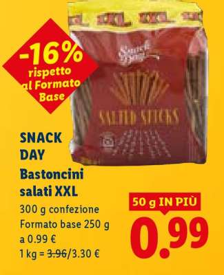 SNACK DAY Bastoncini salati XXL