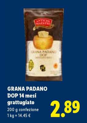 GRANA PADANO DOP 14 mesi grattugiato