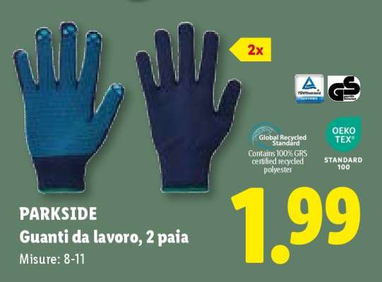 PARKSIDE Guanti da lavoro, 2 paia