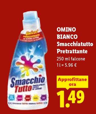 OMINO BIANCO Smacchiatutto Prettrattante