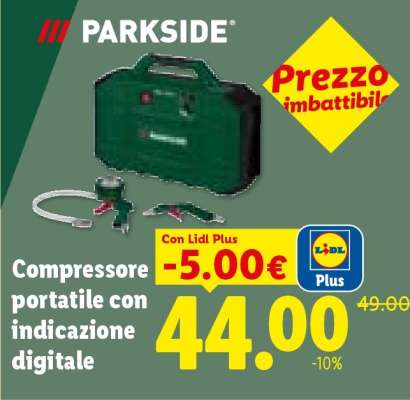 Compressore portatile con indicazione digitale