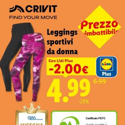 CRIVIT Leggings sportivi da donna