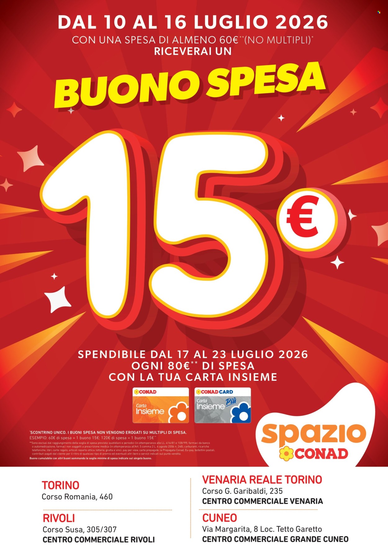 Volantino Spazio Conad - 10/7/2026 - 16/7/2026. Pagina 1