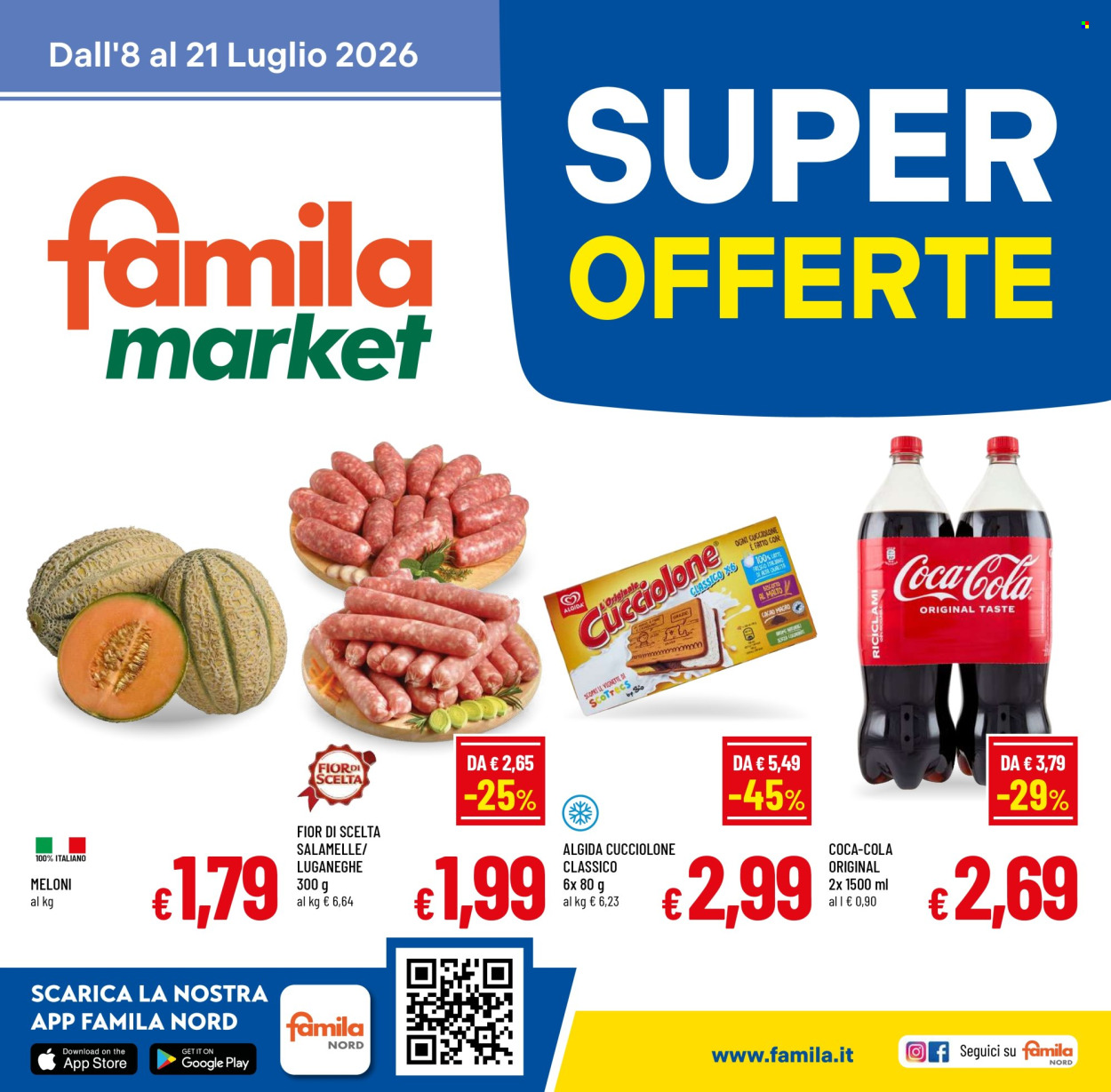 Volantino Famila - 8/7/2026 - 21/7/2026. Pagina 1