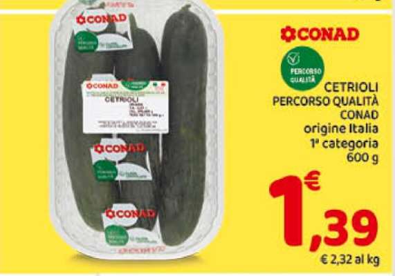 Cetrioli Percorso Qualità Conad