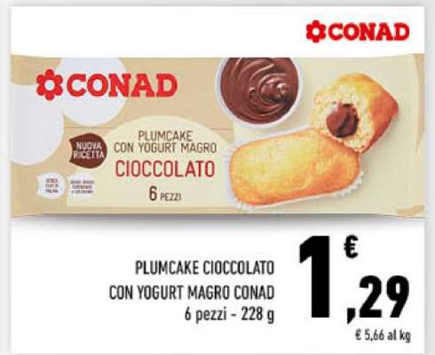 PLUMCAKE CIOCCOLATO CON YOGURT MAGRO CONAD