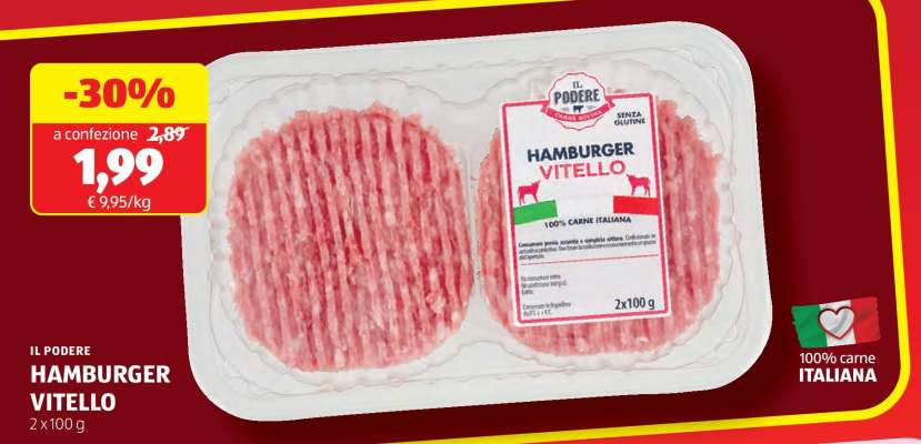 IL PODERE HAMBURGER VITELLO