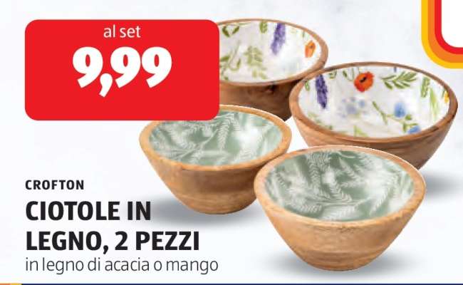 CROFTON CIOTOLE IN LEGNO, 2 PEZZI