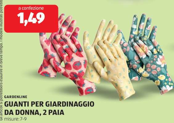 GUANTI PER GIARDINAGGIO DA DONNA, 2 PAIA