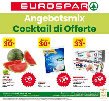 Volantino Eurospar - 9/7/2026 - 22/7/2026.