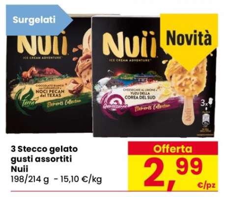 3 Stecco gelato gusti assortiti Nuii