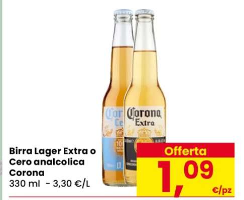 Birra Lager Extra o Cero analcolica Corona