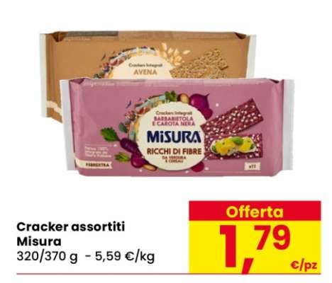 Cracker assortiti Misura