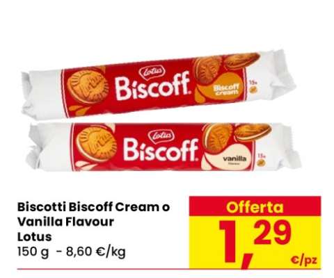 Biscotti Biscoff Cream o Vanilla Flavour