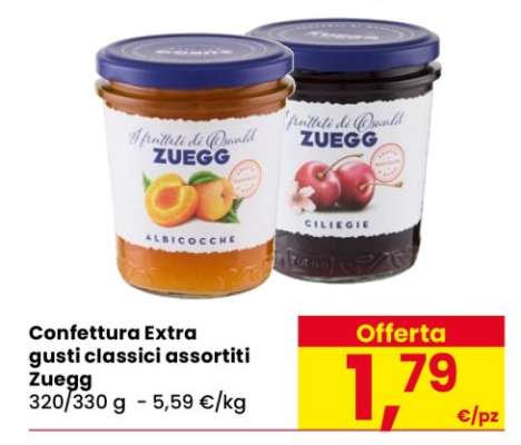 Confettura Extra gusti classici assortiti Zuegg