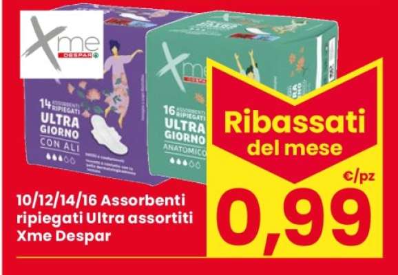 Assorbenti ripiegati Ultra assortiti Xme Despar