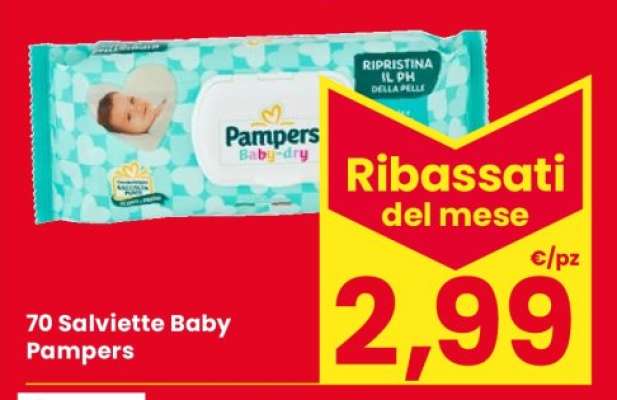 70 Salviette Baby Pampers