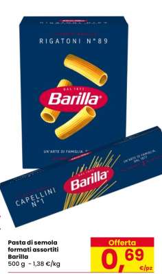 Pasta di semola formati assortiti Barilla