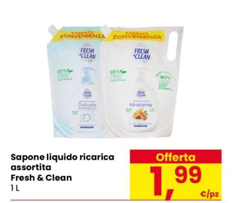 Sapone liquido ricarica assortita