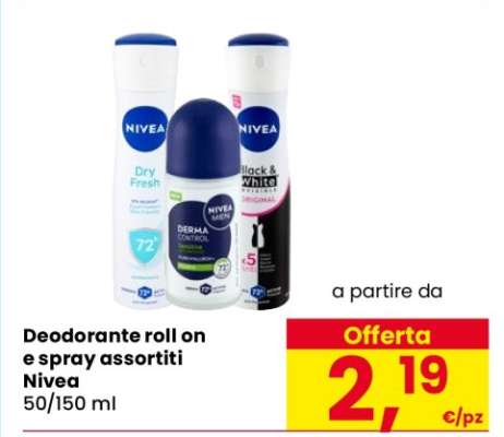 Deodorante roll on e spray assortiti