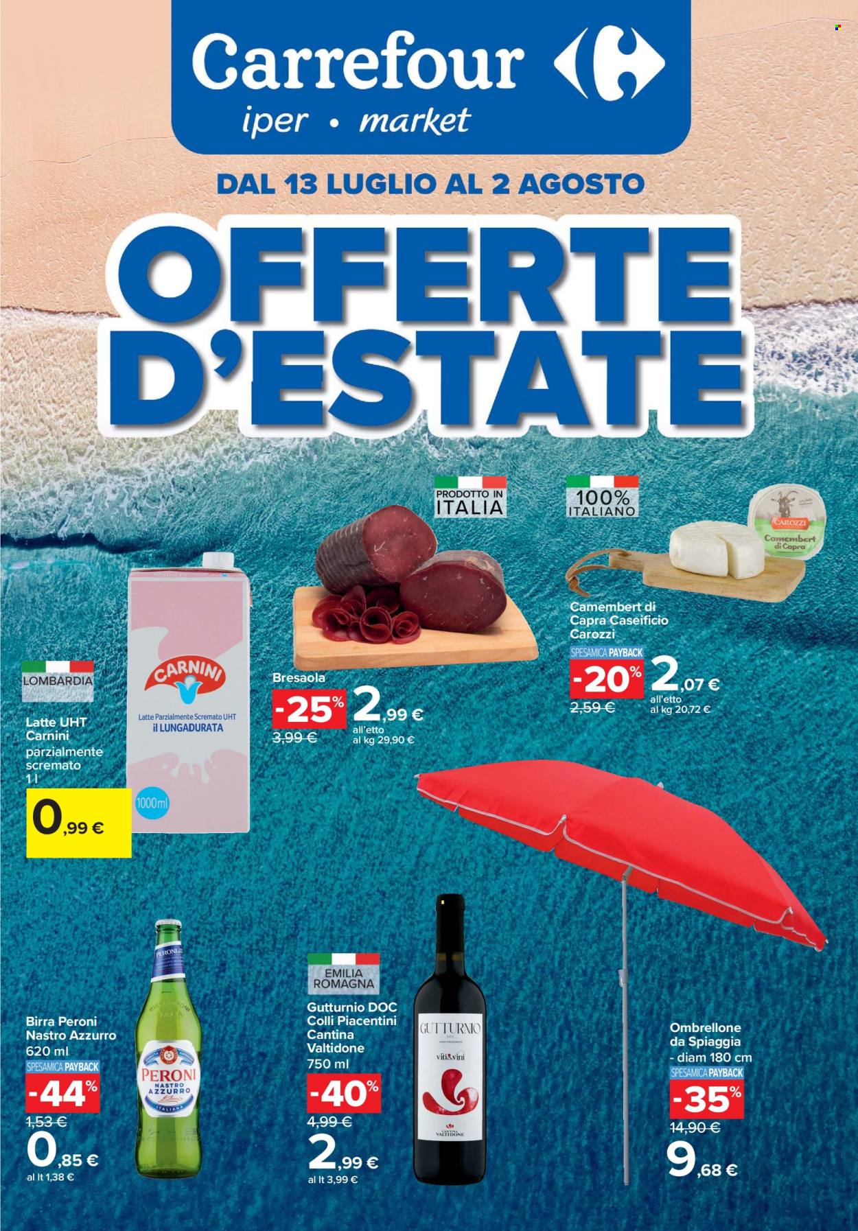 Volantino Carrefour - 13/7/2026 - 2/8/2026. Pagina 1