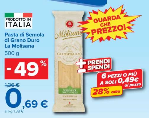 PASTA DI SEMOLA DI GRANO DURO LA MOLISANA