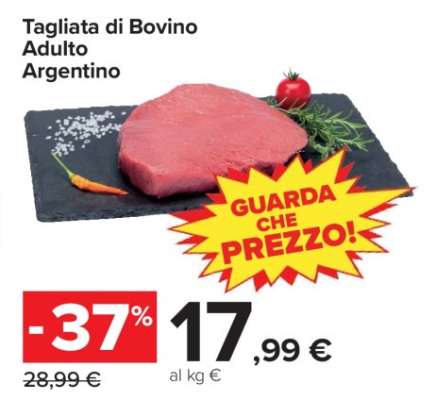 Tagliata di Bovino Adulto Argentino