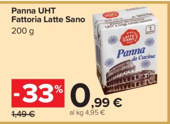 Panna UHT Fattoria Latte Sano
