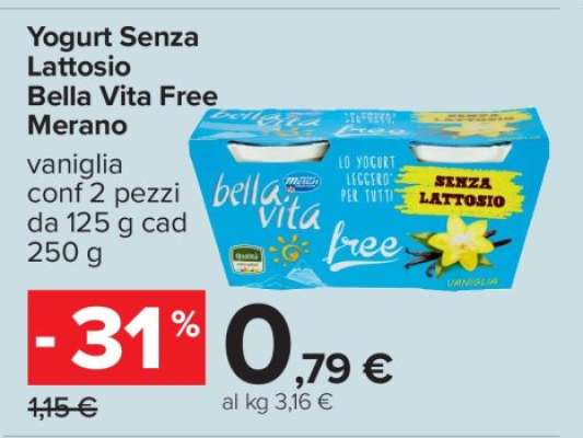 Yogurt Senza Lattosio Bella Vita Free Merano