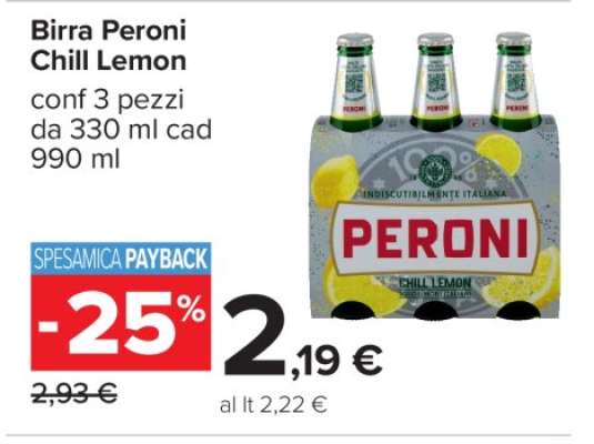 Birra Peroni Chill Lemon