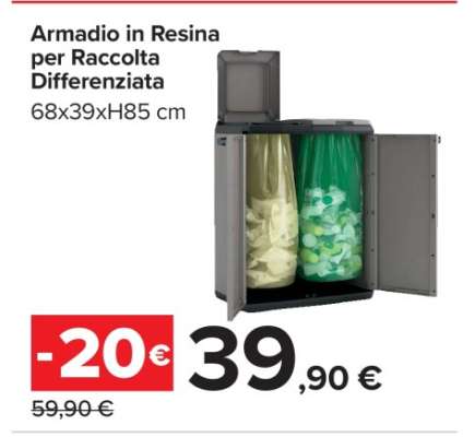 Armadio in Resina per Raccolta Differenziata