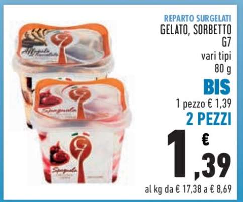 GELATO, SORBETTO G7