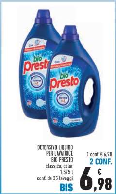 DETERSIVO LIQUIDO PER LAVATRICE BIO PRESTO
